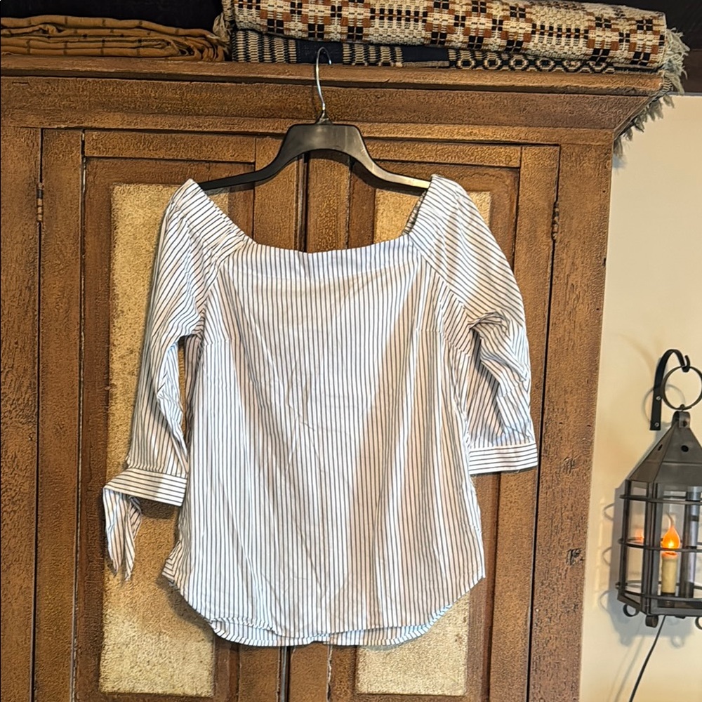 Striped Off-Shoulder Women's Top